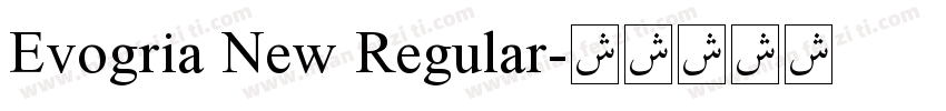 Evogria New Regular字体转换